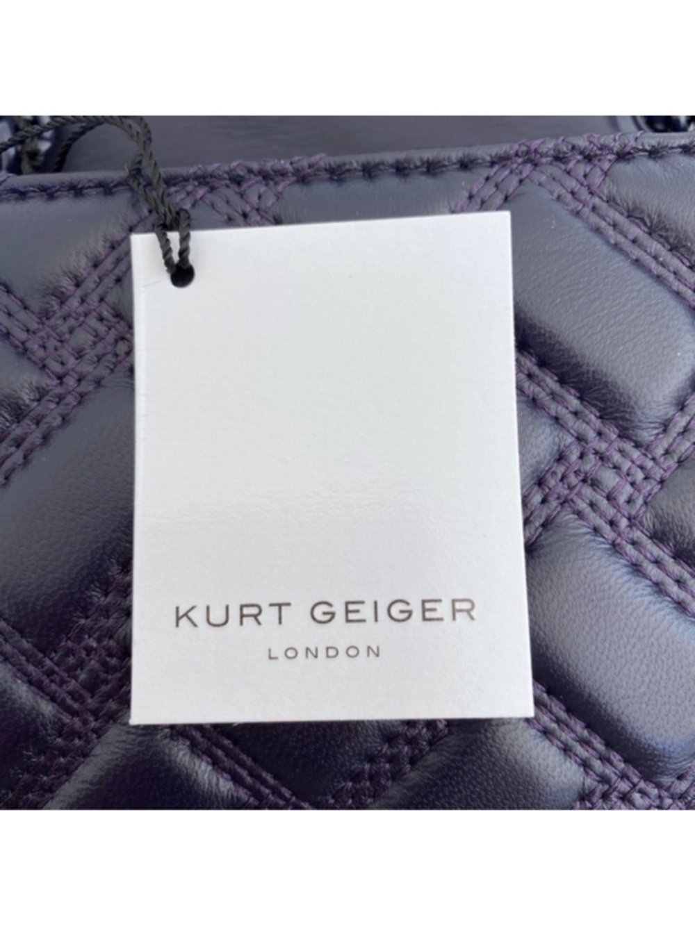 NEW Kurt Geiger Leather Mini Kensington Drench Bag Purple - Picture 9 of 11